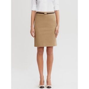 Banana Republic Size 4 Cotton Pencil Skirt, Tan Khaki above knee career